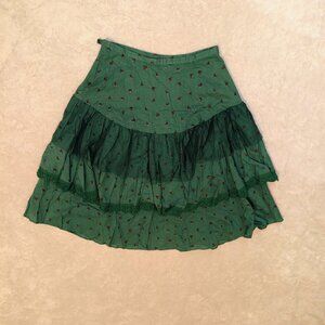 Vintage Tiered Floral Skirt